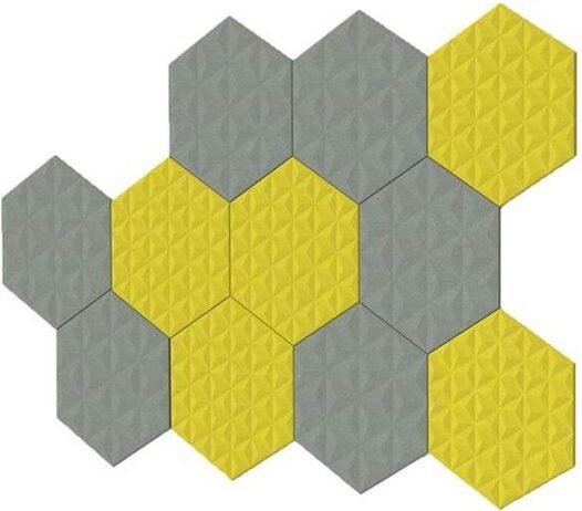 Hexagonal Acoustic Wall Panels – Modular Felt Tile Set