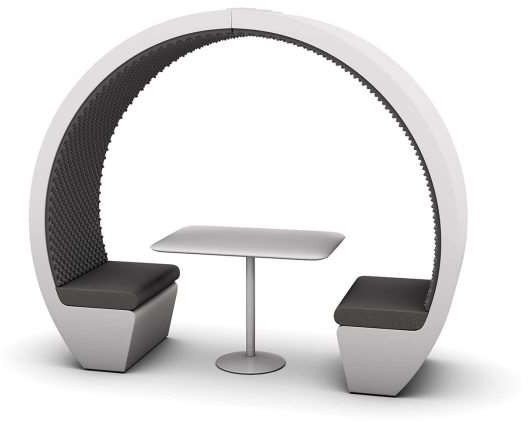 Arch Meeting Pod – Oval Steel Frame Breakout Seating