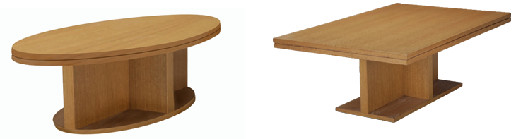 Wood Veneer Grooved Side Table