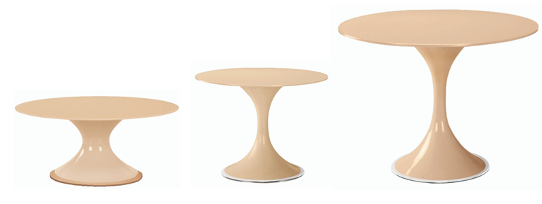 Fused-Veneer Undercut-Edge Side Table