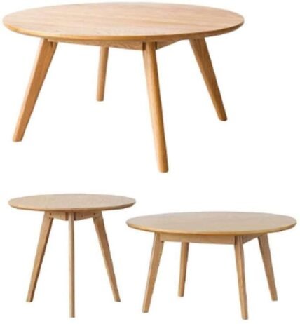 Solid Wood Tapered-Leg Dining Table