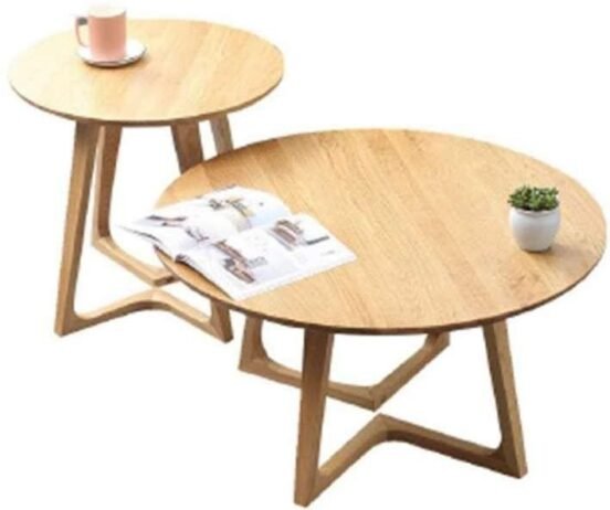 Oval Solid Wood Coffee Table