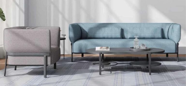 OKSS-08 – Cushioned Mid-Back Office Sofa